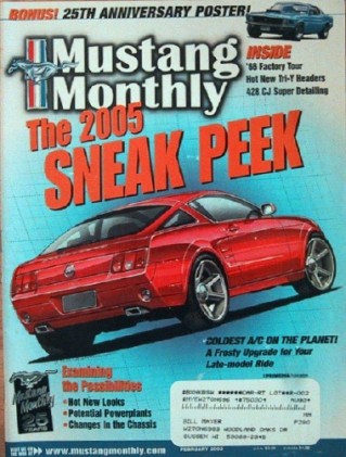 MUSTANG MONTHLY 2003 FEB - PLAYMATE PINK CONVERTIBLE